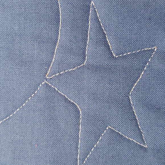 Handmade New Patriotic Double-Sided Quilt with Stars, Red, White & Blue, 76 x 68 - Picture 10 of 10